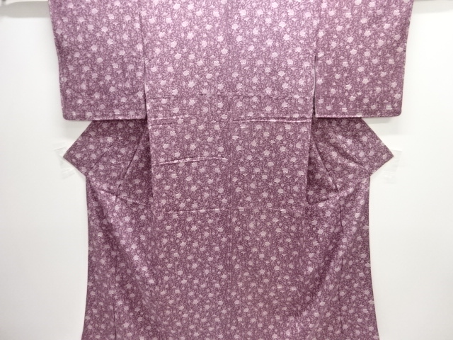 唐花模様小紋着物